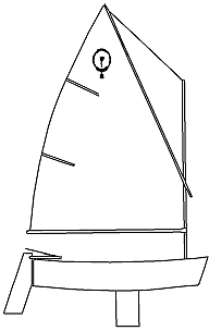 Optimistjolle tegning